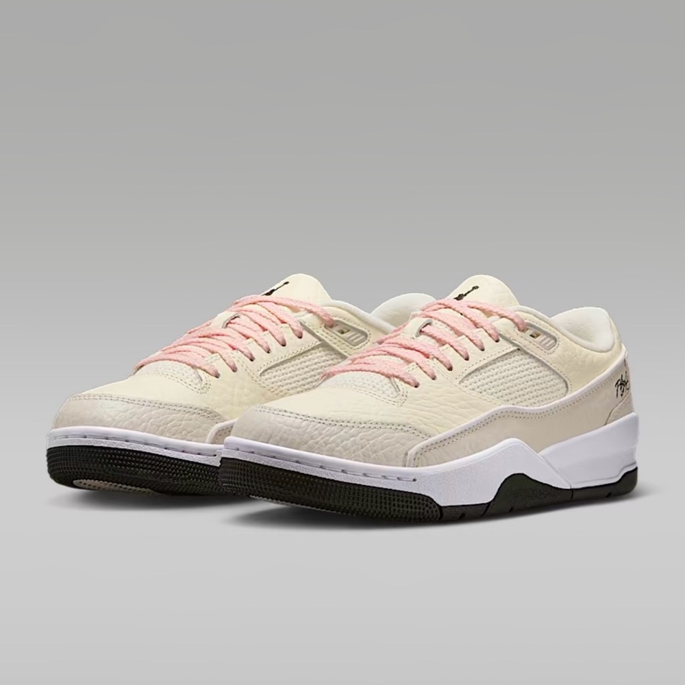 Jordan Women's Sneakers in Cream and Pink Nike